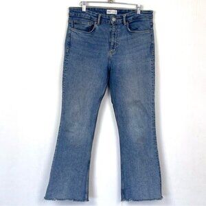 ZARA STRAIGHT LEG JEANS HIGH RISE STRETCHY SIZE 12